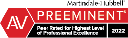 Martindale-Hubbell AV Preeminent Peer Rated for Highest Level of Professional Excellence 2022